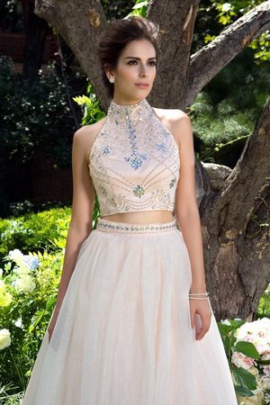 Robe de bal longue de princesse ligne a de traîne courte fermeutre eclair