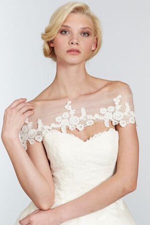 Robe de mariée en organza en dentelle de mode de bal manche nulle avec gradins