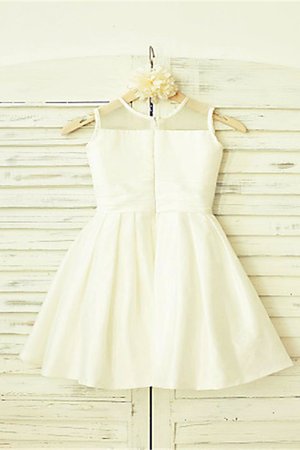 Robe cortège fille naturel avec sans manches col u profond de princesse avec zip