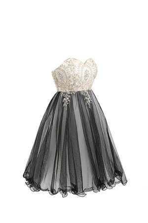 Robe de cocktail intemporel romantique avec cristal manche nulle lache