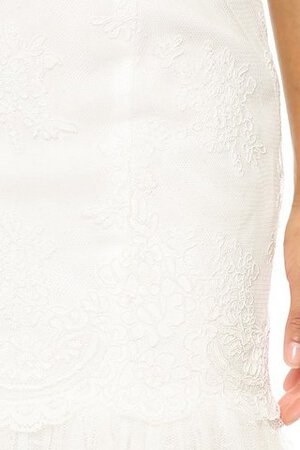 Robe de mariée naturel a plage fermeutre eclair manche nulle avec décoration dentelle