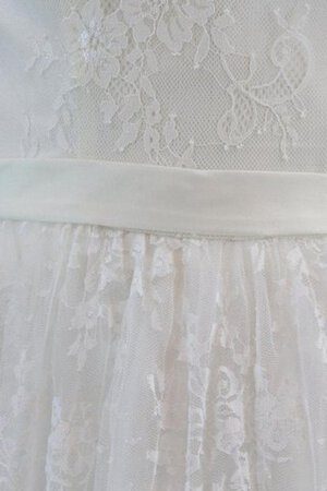 Robe de mariée facile ceinture avec nœud avec ruban de col haut