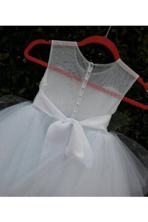 Robe cortège fille plissage avec perle avec ruban avec décoration dentelle textile en tulle