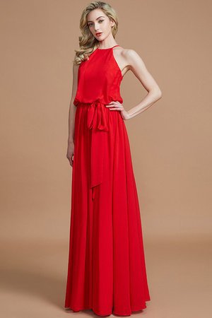 Robe demoiselle d'honneur avec ruban avec chiffon dénudé ceinture ligne a