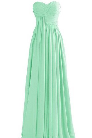 Robe demoiselle d'honneur de col en cœur a-ligne avec fronce de bustier fermeutre eclair