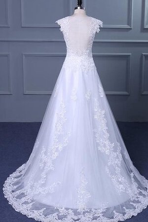 Robe de mariée elégant intemporel facile avec manche courte d'epaule ajourée