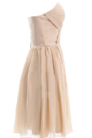 Robe de graduation bref plissage avec sans manches col en forme de cœur en chiffon