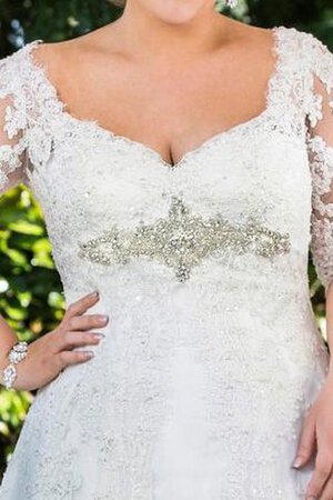 Robe de mariée elégant brillant en satin en dentelle de traîne courte