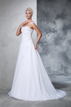 Robe de mariée longue de mode de bal decoration en fleur cordon avec chiffon