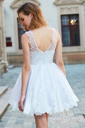 Robe de graduation naturel avec zip avec perles ligne a de princesse