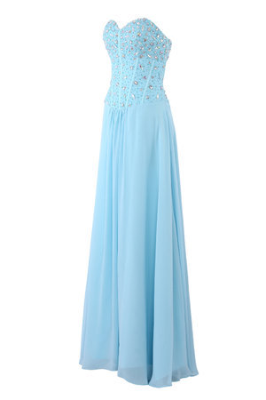 Robe de bal vintage plissage avec cristal avec chiffon a-ligne