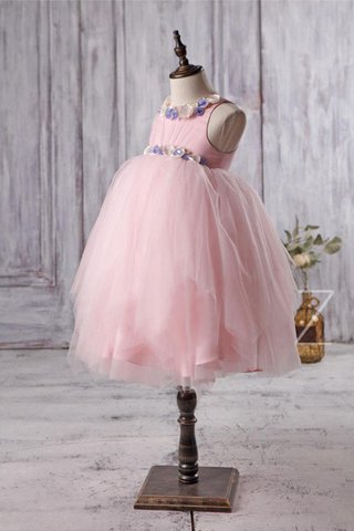 Robe cortège fille plissé textile en tulle manche nulle au niveau de cou ceinture