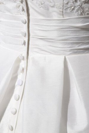 Robe de mariée festonné simple bref textile taffetas manche nulle