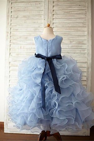 Robe cortège fille de lotus avec fleurs en organza avec sans manches avec zip