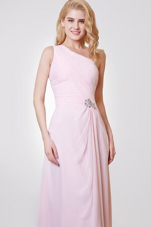 Robe de soirée longue en chiffon de tour de ceinture en haute ligne a manche nulle