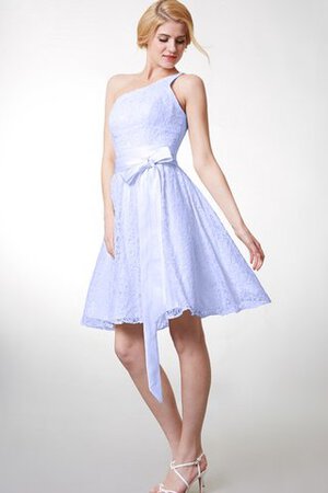 Robe de graduation romantique bref asymétrique ligne a avec ruban