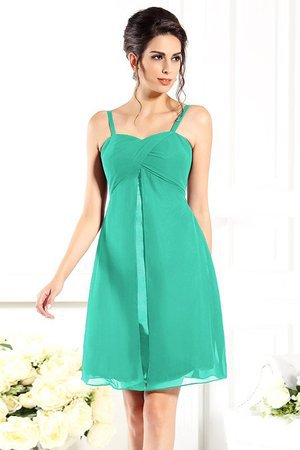 Robe demoiselle d'honneur bref de princesse avec chiffon bretelles spaghetti ligne a