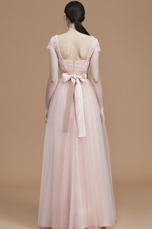 Robe demoiselle d'honneur naturel en tulle ceinture de princesse avec ruban