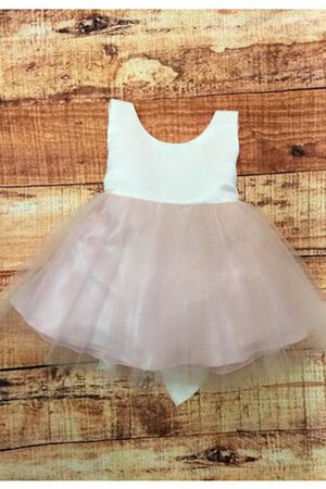 Robe cortège fille plissage naturel col u profond textile en tulle ligne a