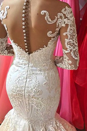 Robe de mariée merveilleux avec manche longue naturel elégant longue