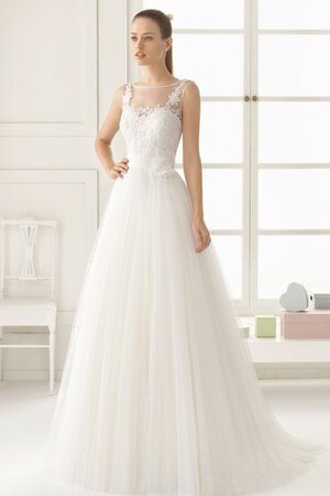 Robe de mariée simple longue en tout plein air de traîne moyenne en dentelle