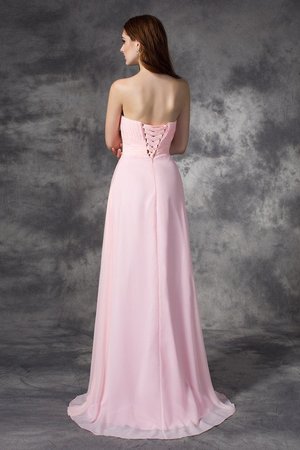 Robe de bal longue naturel de traîne courte ligne a avec chiffon