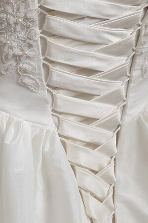 Robe de mariée plissage elégant ligne a en satin avec nœud