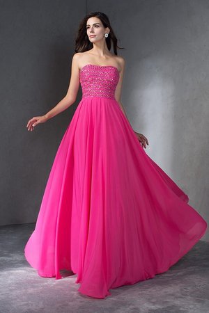 Robe de soirée longue avec chiffon de princesse avec zip col en forme de cœur