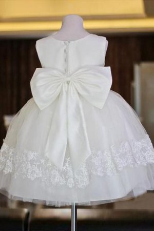 Robe cortège fille fermeutre eclair en organza encolure ronde de princesse ligne a