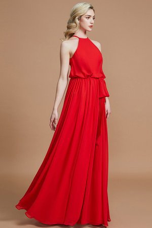 Robe demoiselle d'honneur avec ruban avec chiffon dénudé ceinture ligne a