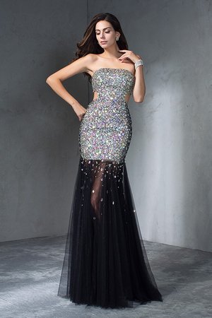 Robe de bal brillant manche nulle de tour de ceinture en haute de bustier collant