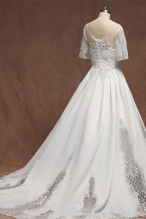 Robe de mariée de mode de bal passionnant en dentelle avec perle longue
