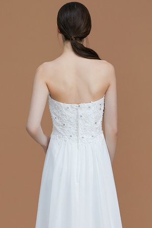 Robe demoiselle d'honneur naturel de princesse avec zip de col en cœur avec chiffon