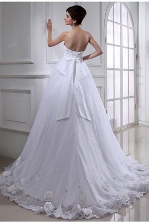 Robe de mariée de bustier avec perle de mode de bal avec ruban en organza