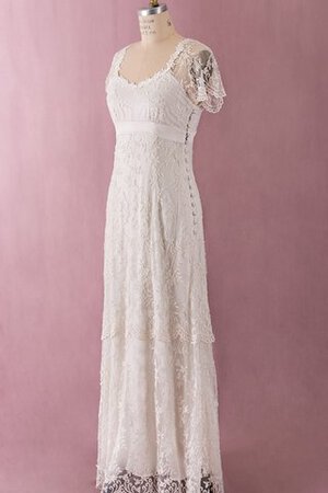 Robe de mariée de col en v au bord de la mer avec ruban de fourreau ceinture