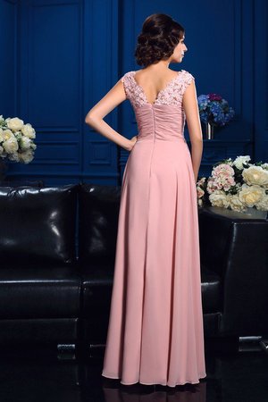 Robe mère de mariée longue avec chiffon avec sans manches appliques ligne a