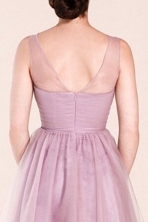 Robe de cocktail courte facile croisade au niveau de cou textile en tulle