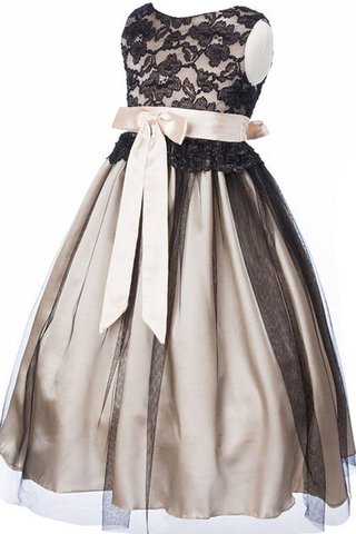 Robe cortège fille de mode de bal en tulle en satin en dentelle ligne a