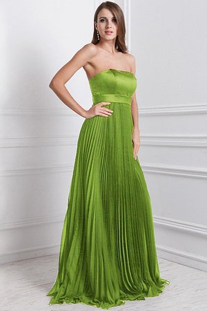 Robe demoiselle d'honneur de bustier manche nulle jusqu'au sol de lotus avec chiffon