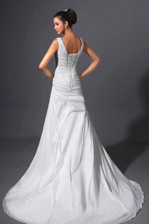 Robe de mariée facile de col en v ruché entrecroisé manche nulle