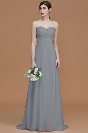 Robe demoiselle d'honneur naturel de princesse avec zip de col en cœur avec chiffon