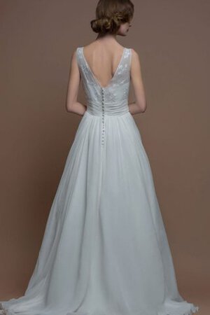 Robe de mariée facile fermeutre eclair broder de traîne courte avec sans manches