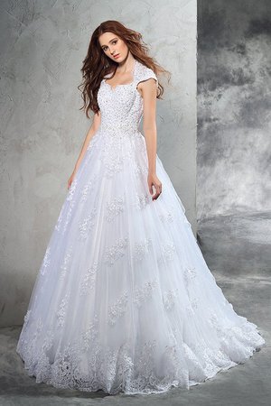 Robe de mariée longue de col en cœur de mode de bal manche nulle avec zip