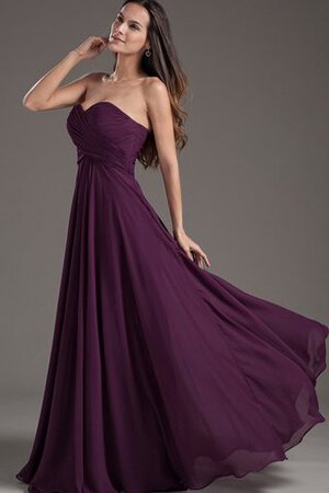 Robe demoiselle d'honneur romantique facile en chiffon a-ligne de bustier