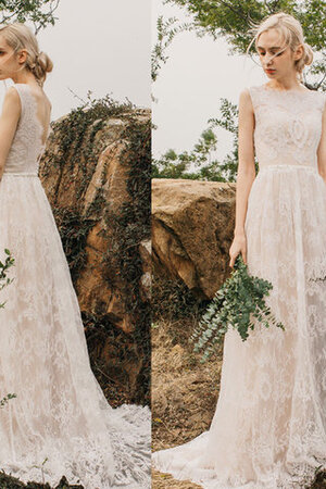 Robe de mariée de col haut de traîne courte en tout plein air en plage éblouissant