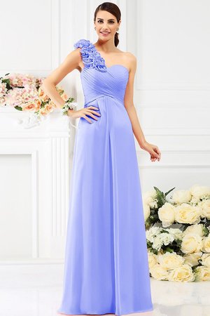 Robe demoiselle d'honneur longue avec fleurs de princesse ligne a en chiffon