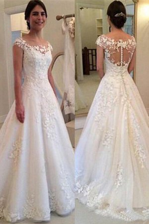 Robe de mariée en tulle de princesse honorable de traîne courte ligne a