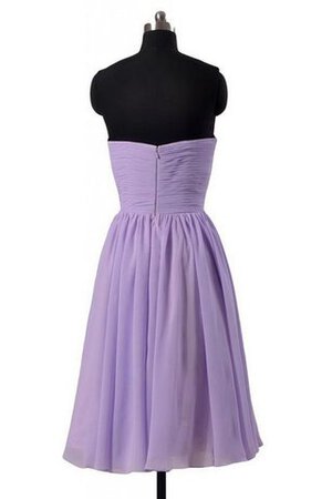 Robe demoiselle d'honneur naturel courte manche nulle avec chiffon de col entaillé