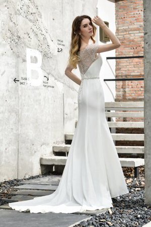 Robe de mariée avec perle en satin mode sexy longue