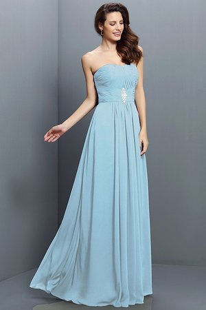 Robe demoiselle d'honneur plissage longue de bustier ligne a avec fronce